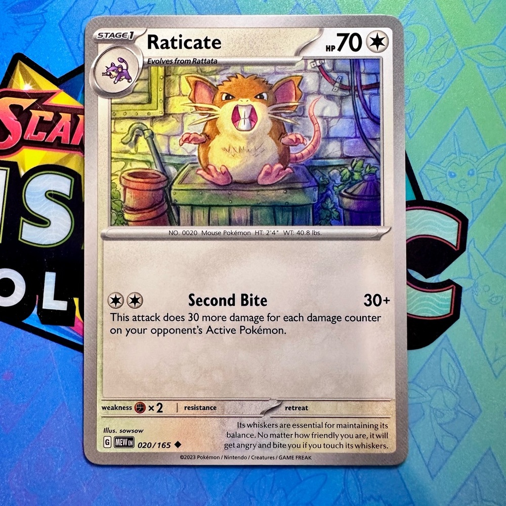 raticate (020/198) - uncommon — pokémon: scarlet & violet - base set